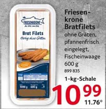 Friesenkron Bratfilets ohne Gräten, 600 g