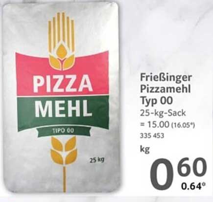 Frießinger Pizzamehl Typ 00 - 25 kg Sack