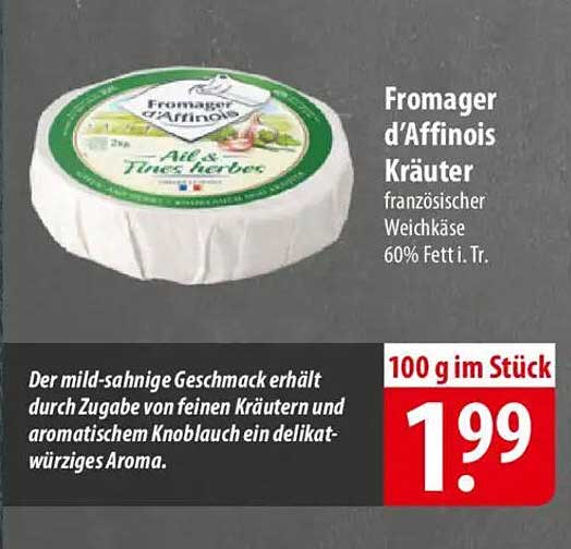 Fromager d'Affinois Kräuter – französischer Weichkäse