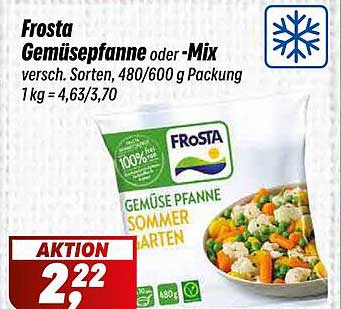 Frosta Gemüsepfanne oder -Mix, verschiedene Sorten, 480/600 g