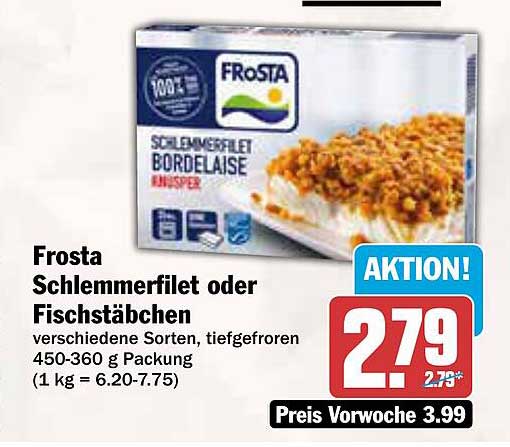 Frosta Schlemmerfilet oder Fischstäbchen, verschiedene Sorten