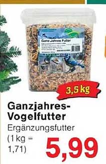 Ganzjahres-Vogelfutter 3,5 kg