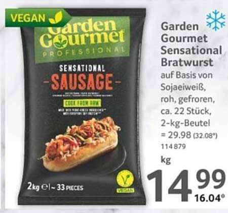 Garden Gourmet Sensational Bratwurst (2 kg, vegan)