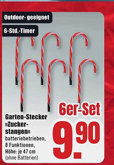Garten-Stecker »Zucker-stangen« 6er-Set