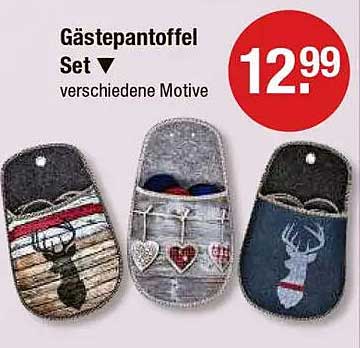 Gästepantoffel Set – verschiedene Motive