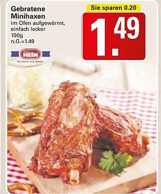 Gebratene Minihaxen im Ofen aufgewärmt, einfach lecker