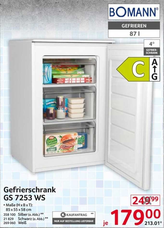 Gefrierschrank BOMANN GS 7253 WS