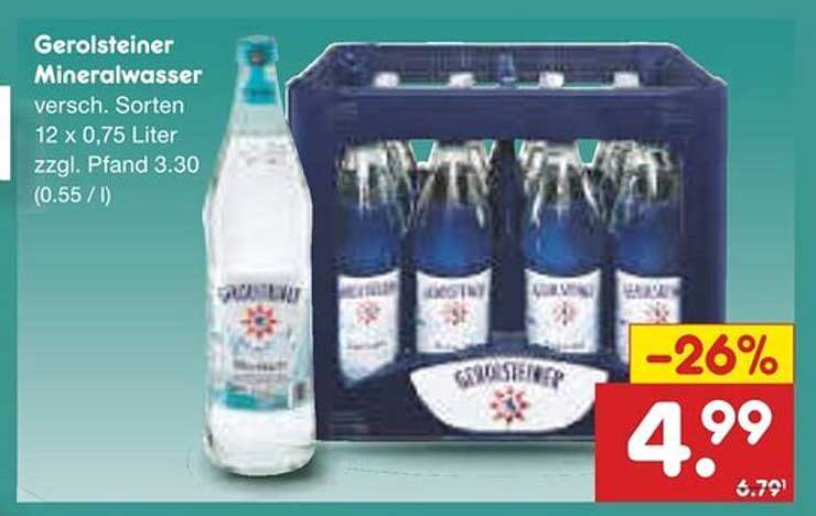 Gerolsteiner Mineralwasser 12 x 0,75 Liter