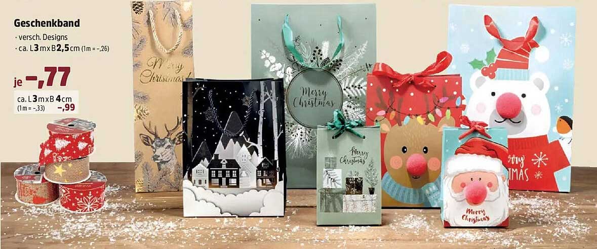 Geschenkband - verschiedene Designs