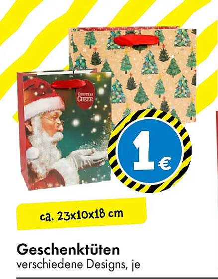 Geschenktüten verschiedene Designs, je