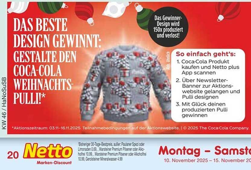 Gestalte den Coca-Cola Weihnachts-Pullover