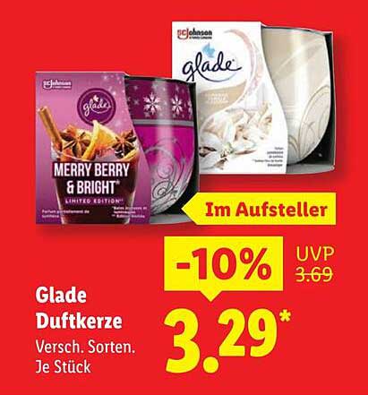 Glade Duftkerze - Verschiedene Sorten, Je Stück