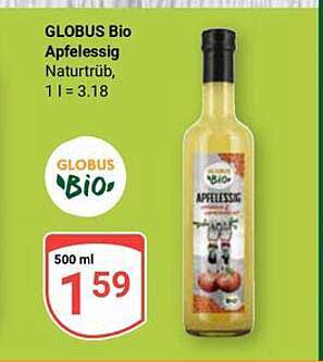 GLOBUS Bio Apfelessig Naturtrüb 500 ml