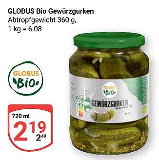 GLOBUS Bio Gewürzgurken 720 ml