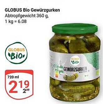 GLOBUS Bio Gewürzgurken