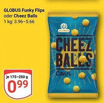 GLOBUS Funky Flips oder Cheez Balls – Snack-Vergnügen zum kleinen Preis