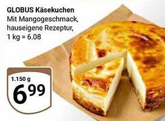 GLOBUS Käsekuchen mit Mangogeschmack