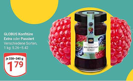 GLOBUS Konfitüre Extra oder Passiert, Verschiedene Sorten, 1 kg