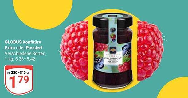 GLOBUS Konfitüre Extra oder Passiert – Verschiedene Sorten, 1 kg