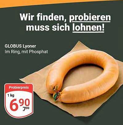 GLOBUS Lyoner Im Ring, mit Phosphat
