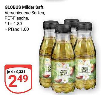GLOBUS Milder Saft – Verschiedene Sorten