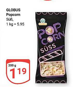 GLOBUS Popcorn Süß - 200 g für nur 1,19 €