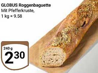 GLOBUS Roggenbaguette mit Pfefferkruste