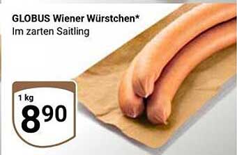 GLOBUS Wiener Würstchen* im zarten Saitling