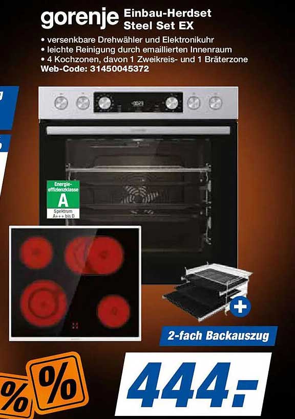 gorenje Einbau-Herdset Steel Set EX