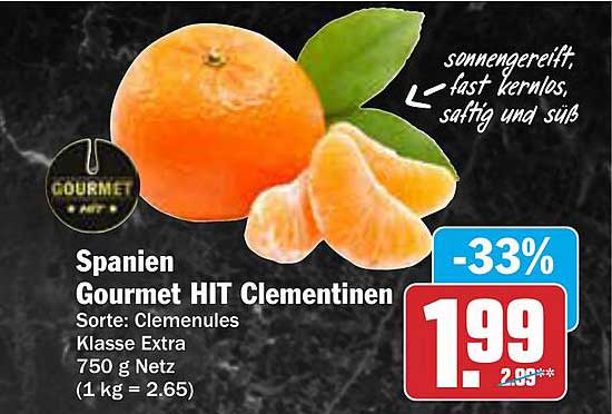 Gourmet HIT Clementinen 750 g Netz
