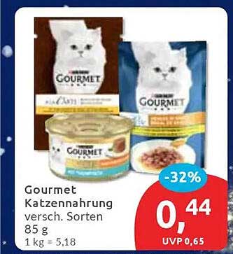 Gourmet Katzennahrung verschiedene Sorten 85 g