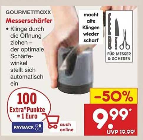 GOURMETMAXX Messerschärfer - 50% Rabatt!