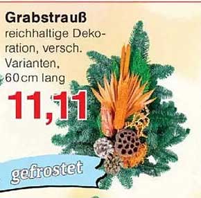 Grabstrauß reichhaltige Dekoration, versch. Varianten, 60 cm lang