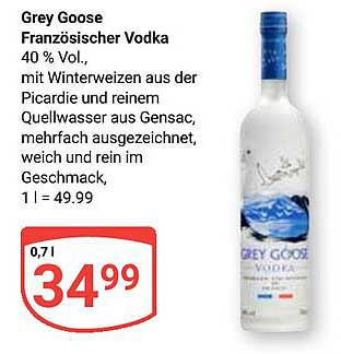 Grey Goose Französischer Vodka 40 % Vol.