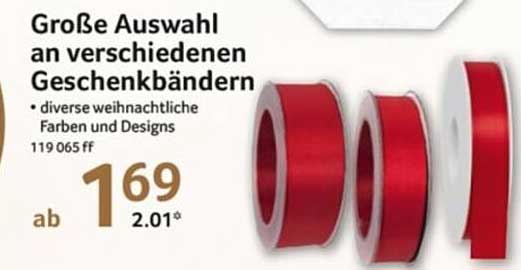 Große Auswahl an verschiedenen Geschenk bändern