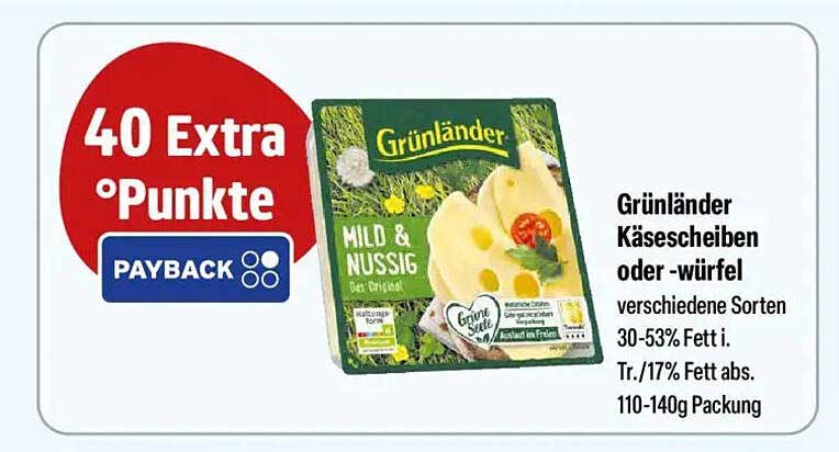 Grünländer Käse- scheiben oder -würfel verschiedene Sorten