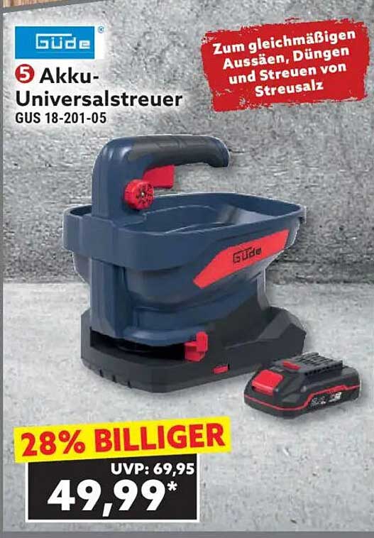 Güde Akku-Universalstreuer GUS 18-201-05