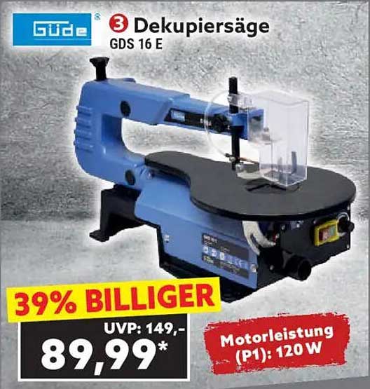 Güde Dekupiersäge GDS 16 E – 39% günstiger!