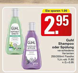 Guhl Shampoo oder Spülung – verschiedene Varianten