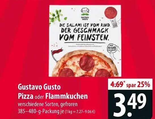 Gustavo Gusto Pizza oder Flammkuchen - 25% gespart!