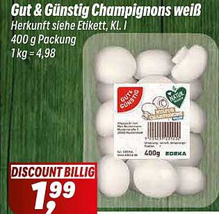 Gut & Günstig Champignons weiß 400 g