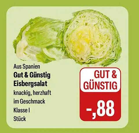 Gut & Günstig Eisbergsalat - aus Spanien