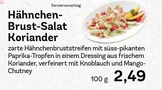 Hähnchen-Brust-Salat Koriander