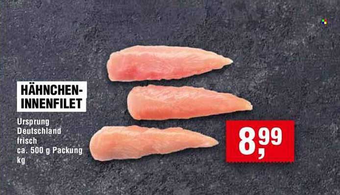 Hähnchen-Innenfilet frisch, ca. 500 g