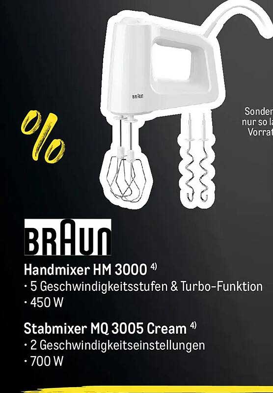 Handmixer HM 3000 & Stabmixer MQ 3005 Cream