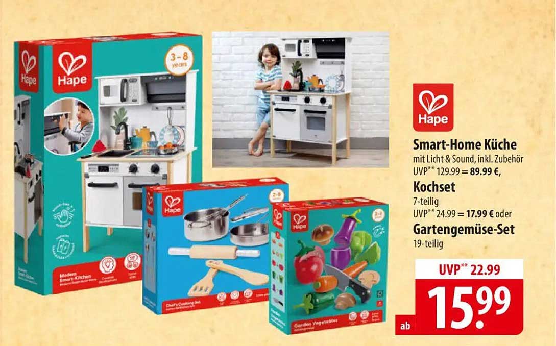 Hape Smart-Home Küche mit Licht & Sound, inkl. Zubehör