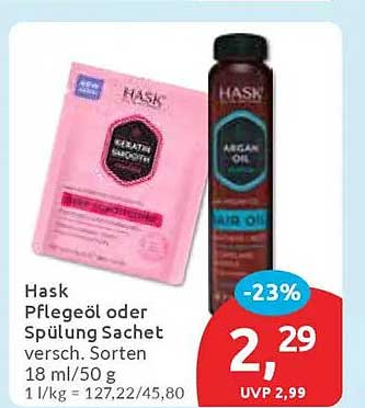 Hask Pflegeöl oder Spülung Sortiment