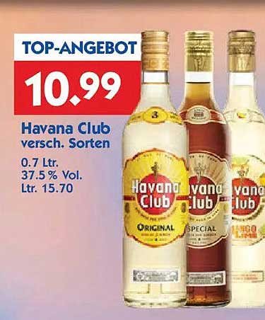 Havana Club 0.7 Ltr. - Top-Angebot im Hol'ab Getränkemarkt