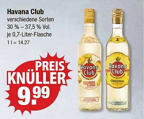 Havana Club verschiedene Sorten 0,7-Liter-Flasche