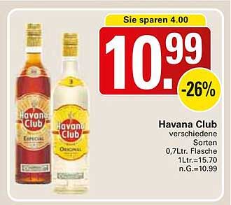 Havana Club verschiedene Sorten 0,7L Flasche